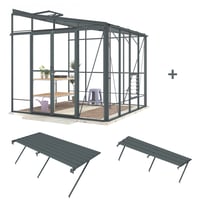 Lean-To 8ft5 x 8ft7 Anthracite *Ultimate Package*